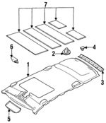1HM867501L9AF - Body: Headliner for Volkswagen: Golf Image