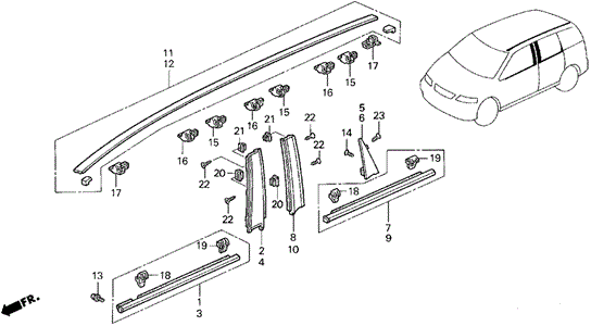 Molding for 1998 Honda Odyssey #0