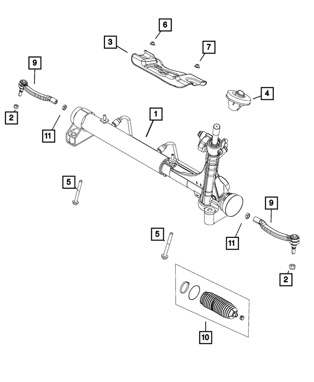 R8440710AA - Steering: Rack And Pinion Gear, Remanufactured for Mopar Image image