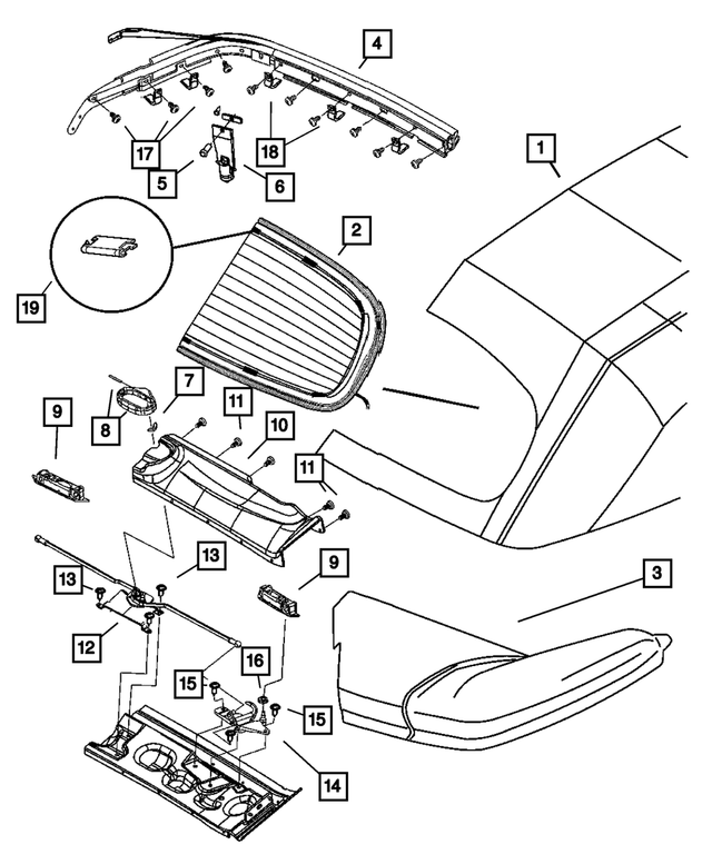 « ZG99FX9AB – Body Sheet Metal Except Doors : Capote Souple En Toile Ens Couvercle pour Mopar Image »