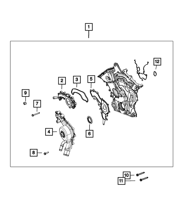 5184495AH - 3.6L Gas; Engine: Chain Case Cover for Mopar Image