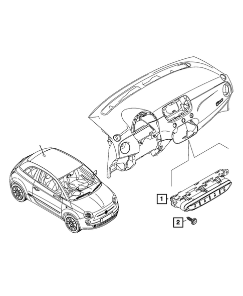 Gearshift Controls and Related Parts for 2024 Fiat 500E #0