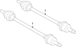 49600IT000 - Universals &amp; Rear Axle: Axle Assembly for Hyundai Image