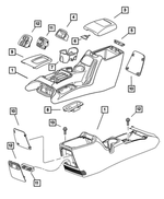 WA63WL8AB - Instrument Panel and Radios and Consoles: Power Window Switch Bezel for Mopar Image