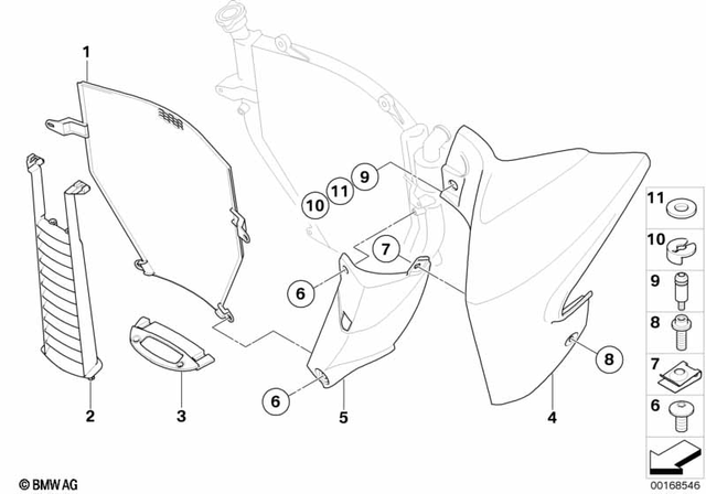 17117676495 - Cooling: Protecting Grille -  for BMW-Motorrad Image