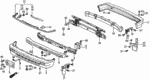 90105SF1000 - Interior/Bumper: SCREW, CORNER SLIDE TAPPING for Honda Image