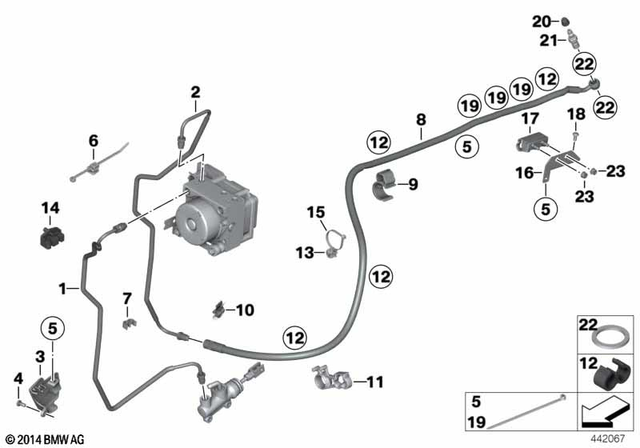 46637657650 - Brakes: Fillister Head Screw - M5X14 for BMW-Motorrad Image
