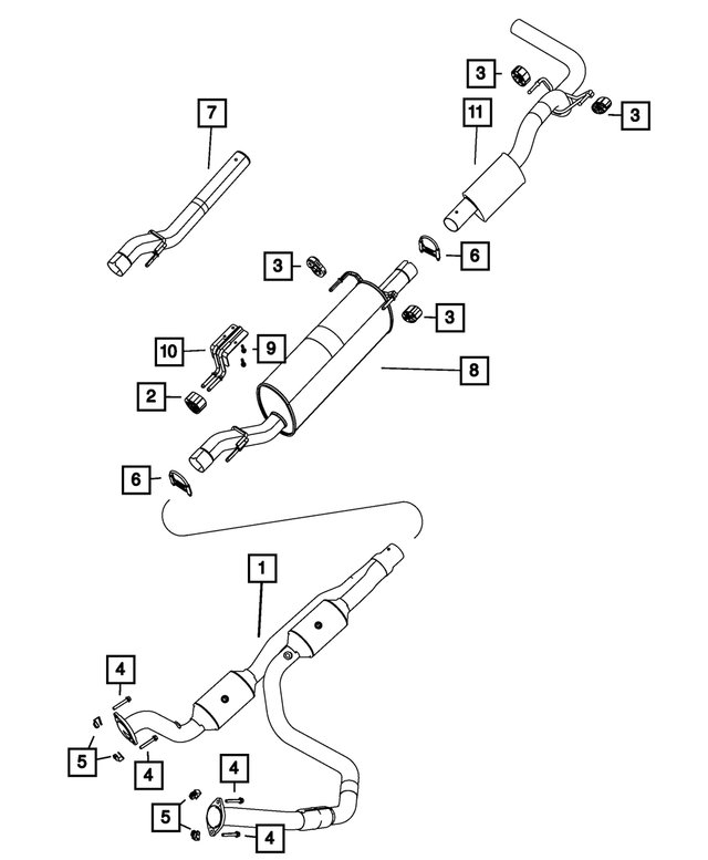 68527766AA - Exhaust: Exhaust Pipe And Converter for Mopar Image