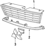 MB551801 - : Grille for Mitsubishi: Galant Image