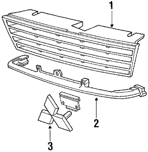 Grille & Components for 1990 Mitsubishi Galant #0
