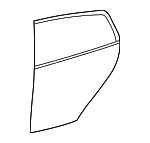 1K6833302AA - Body: Door Frame Assembly for Volkswagen: Golf, GTI, Rabbit Image