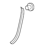 1K6839373D5AP - Body: Rear Weather-strip for Volkswagen: Golf, GTI, Rabbit Image