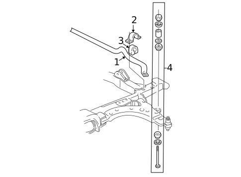 Stabilizer Bar & Components for 2003 Chevrolet Venture #0