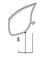 623120E040E0 - : Surround Weather-Strip for Toyota: Highlander Image