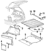 3A98674214FB - Body: Compartment Trim for Volkswagen: Passat Image