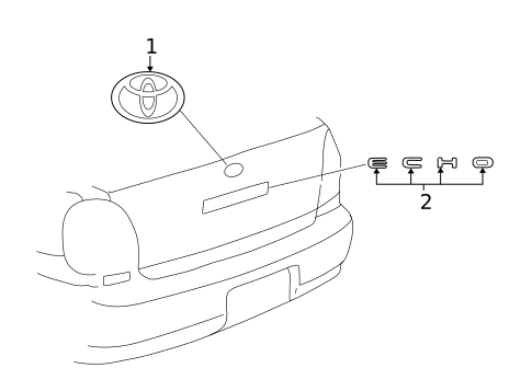 Exterior Trim - Trunk for 2001 Toyota Echo #0
