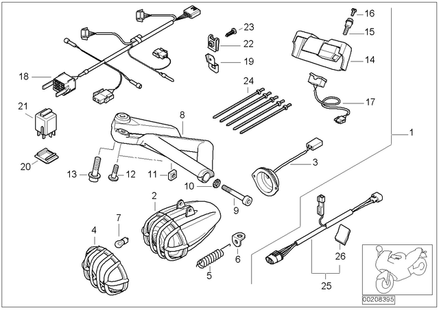 61317658473 - : Switch With Cable for BMW-Motorrad Image