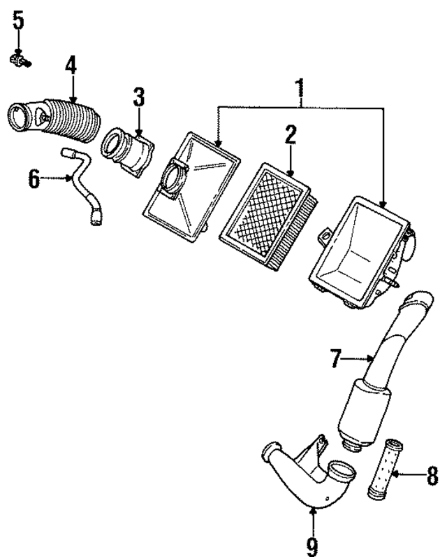 XF1Z9600AA - : Air Cleaner Assembly for Ford Image