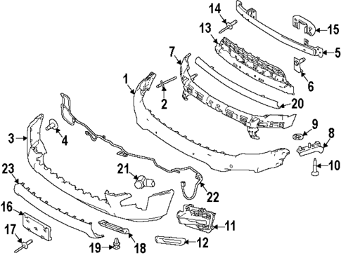 Bumper & Components - Front for 2015 Ford Expedition #0