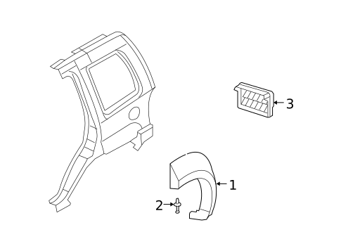Exterior Trim - Quarter Panel for 2010 Dodge Nitro #0