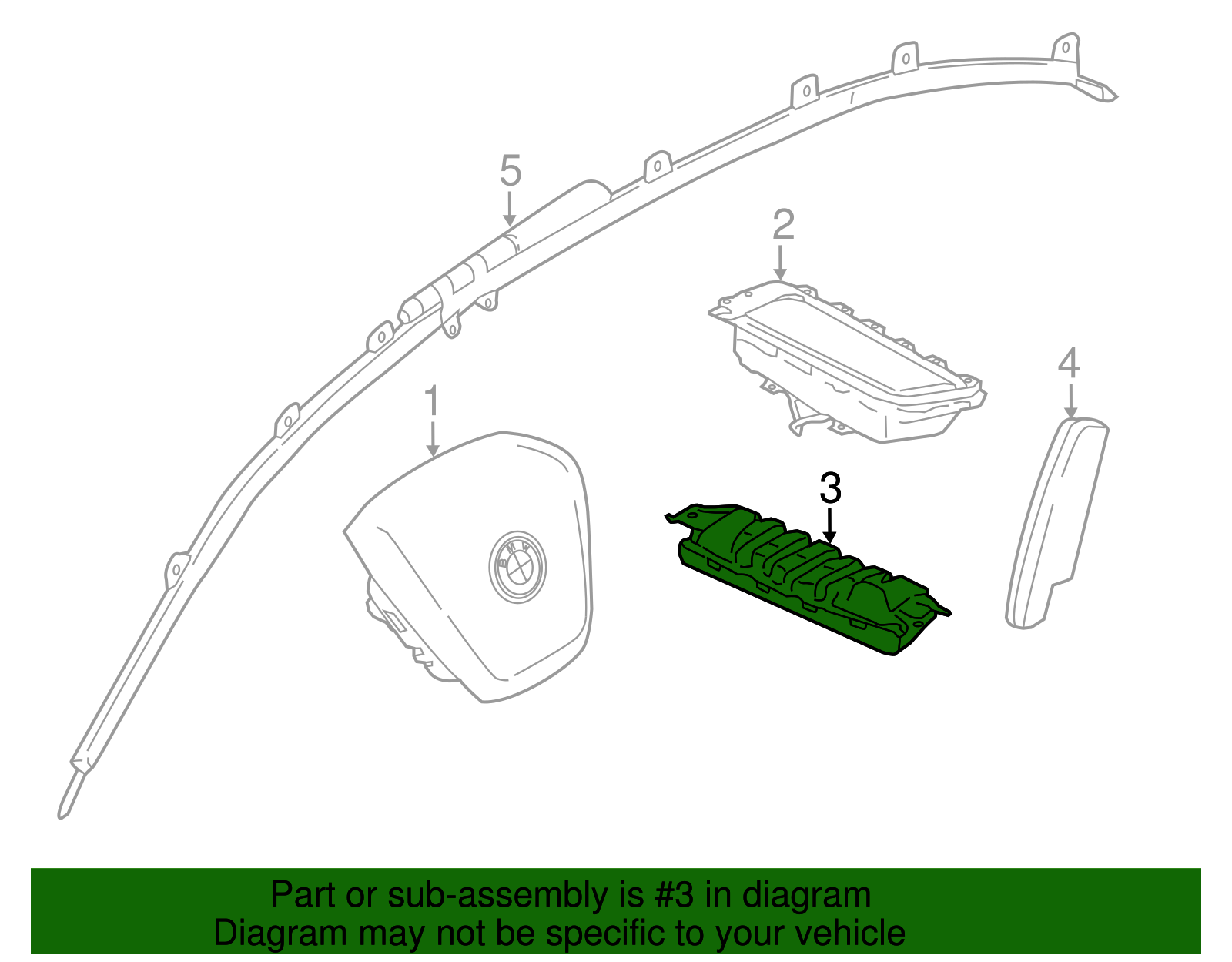 Knee Air Bag - BMW (72129297724)