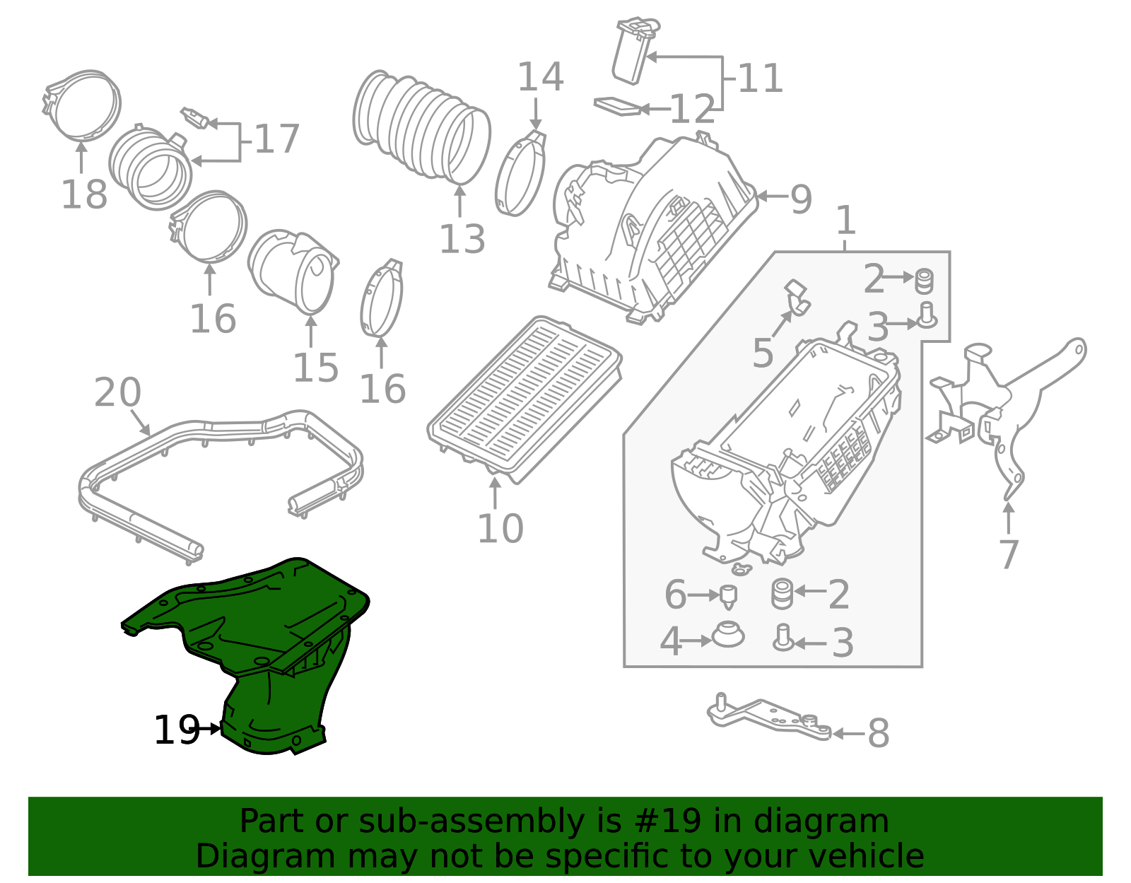 2017-2021 Honda Civic Engine Air Intake Hose 17243-5BF-A00 | OEM Parts ...