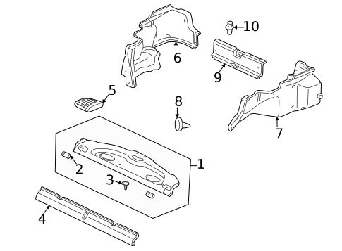 Interior Trim - Rear Body for 1996 Acura Integra #1