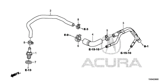 PCV Tube (2.0L) for 2014 Acura ILX #0