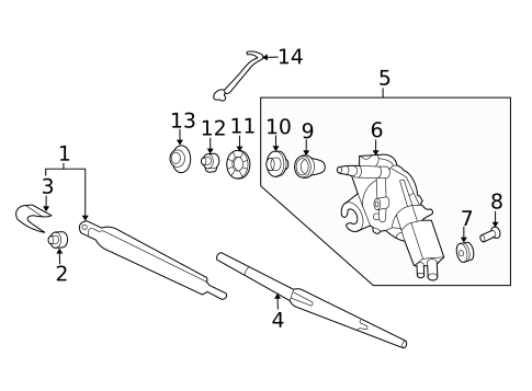 Wiper & Washer Components for 2014 Kia Sedona #1