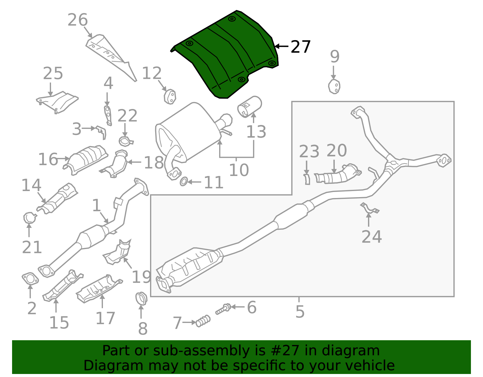 2019-2025 Subaru Ascent Heat Shield 59024XC020 | Subaru Online Parts 2019-2025 Subaru Ascent Heat Shield 59024XC020 | Subaru Online Parts