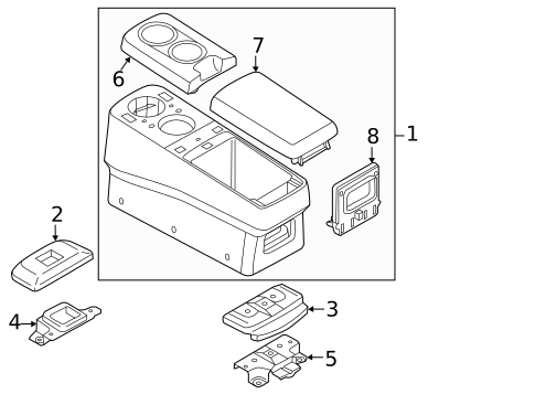 Rear Console for 2012 Nissan Quest #0
