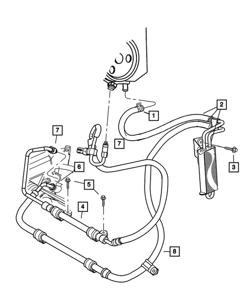 Power Steering Hoses for 2007 Dodge Nitro #2