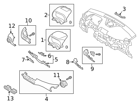 Instrument Panel Components for 2021 Hyundai Kona Electric #0