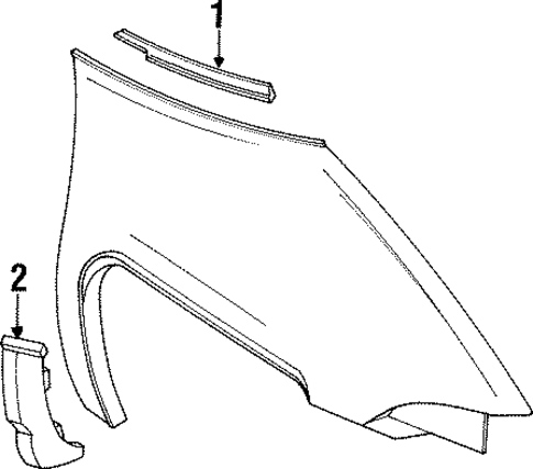Exterior Trim - Fender for 1994 Pontiac Trans Sport #0