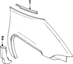 10188447 - Body: Upper Molding for Chevrolet: Lumina APV | Oldsmobile: Silhouette | Pontiac: Trans Sport Image