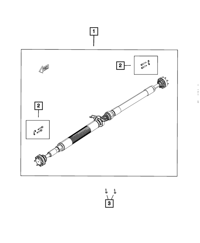 68272626AD - Rear Wheel Drive; Differential and Drive Line: Drive Shaft for Dodge: Challenger Image