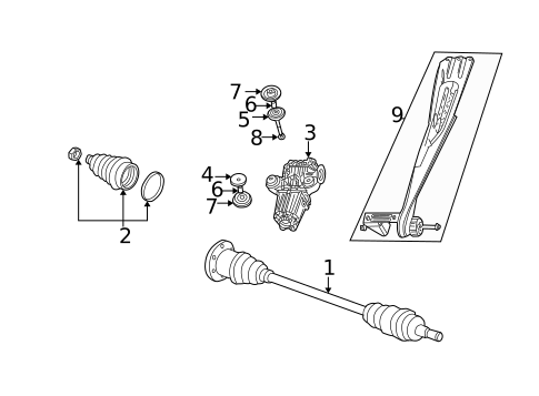 Axle & Differential for 2001 Dodge Grand Caravan #0