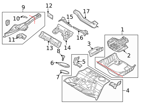 Rear Floor & Rails for 2009 Audi Q5 #0