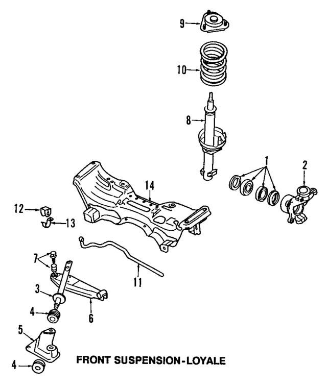 906010015 - Suspension: Front Wheel Bearing for Subaru: Loyale, XT Image
