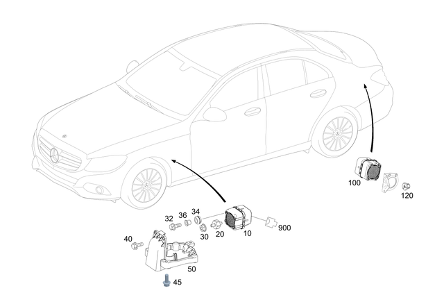 2229008404 - Electrical Equipment and Instruments: Control Unit for Mercedes-Benz: C350e, C400, C450 AMG, C63 AMG, GLC43 AMG, S550e Image image