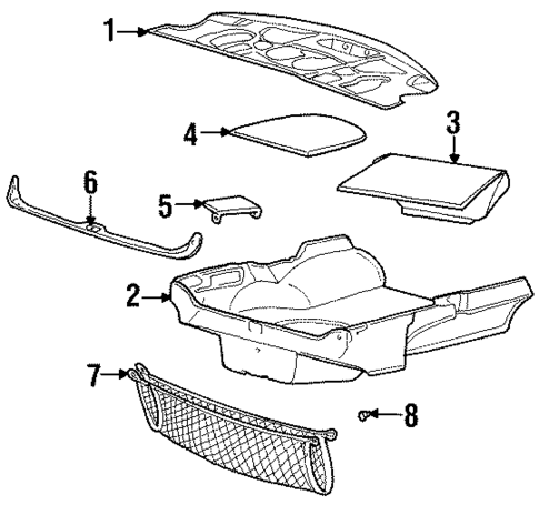 Interior Trim - Rear Body for 1993 Lincoln Mark VIII #0