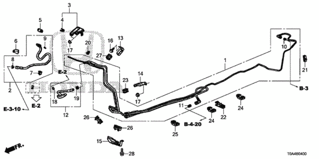 Fuel Pipe (KA/KC) (-'14) for 2013 Honda CR-V #0