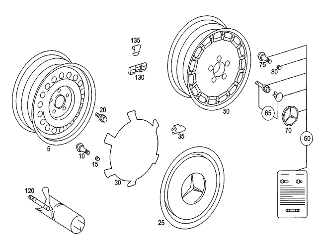 1244000602 - Wheels: Disk Wheel for Mercedes-Benz Image image
