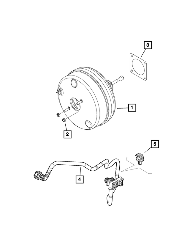 68261732AA - : Brake Booster Vacuum Hose for Mopar Image
