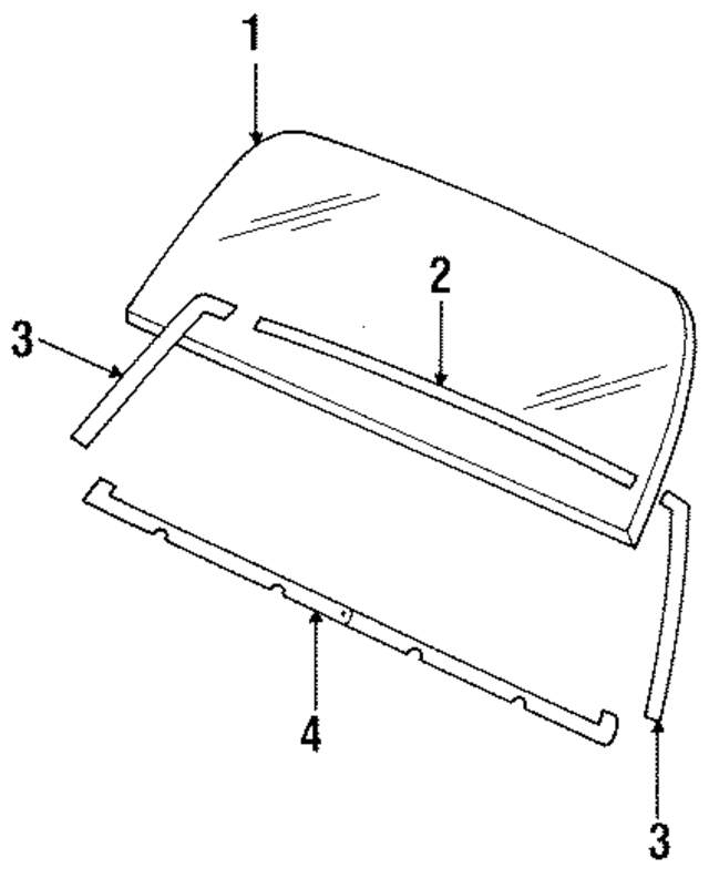 4278211 - Body: Back Glass for Mopar Image