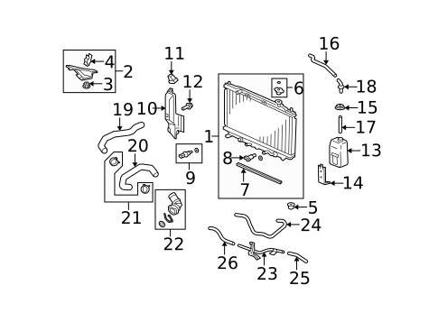 Radiator & Components for 2009 Acura TSX #0