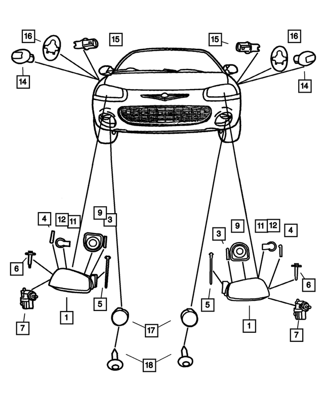 4806039AF - : Headlamp Module, Left for Mopar Image