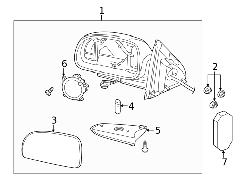 Mirrors for 2005 Saab 9-7x #0