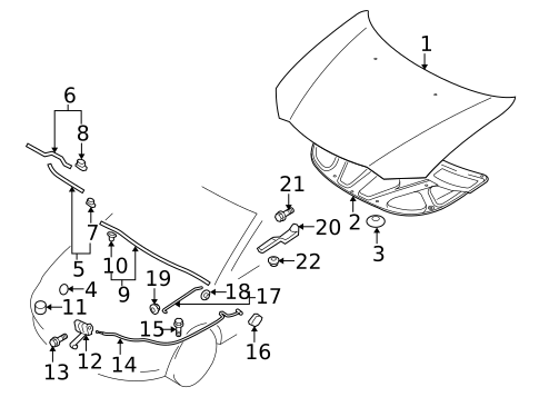 Hood & Components for 2013 Mitsubishi Outlander #0