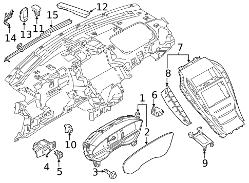 Cluster & Switches for 2014 Lincoln MKZ #0